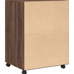 vidaXL Rolkast 60x48x81 cm bewerkt hout bruin eikenkleur