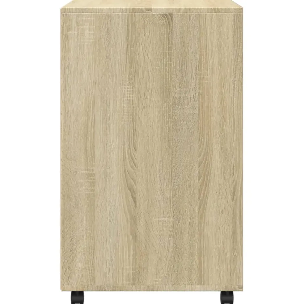 vidaXL Rolkast 60x48x81 cm bewerkt hout sonoma eikenkleurig