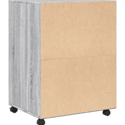 vidaXL Rolkast 60x48x81 cm bewerkt hout grijs sonoma eikenkleurig