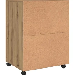 vidaXL Rolkast 60x48x81 cm bewerkt hout artisanaal eikenkleurig