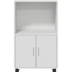 vidaXL Rolkast 55x40x91 cm bewerkt hout wit