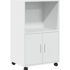 vidaXL Rolkast 55x40x91 cm bewerkt hout wit