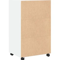 vidaXL Rolkast 55x40x91 cm bewerkt hout wit