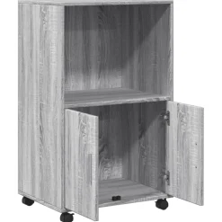 vidaXL Rolkast 55x40x91 cm bewerkt hout grijs sonoma eikenkleurig