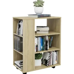 vidaXL Rolkast 60x35x75 cm bewerkt hout sonoma eikenkleurig
