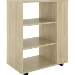 vidaXL Rolkast 60x35x75 cm bewerkt hout sonoma eikenkleurig
