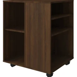 vidaXL Rolkast 60x53x72 cm bewerkt hout bruin eikenkleur