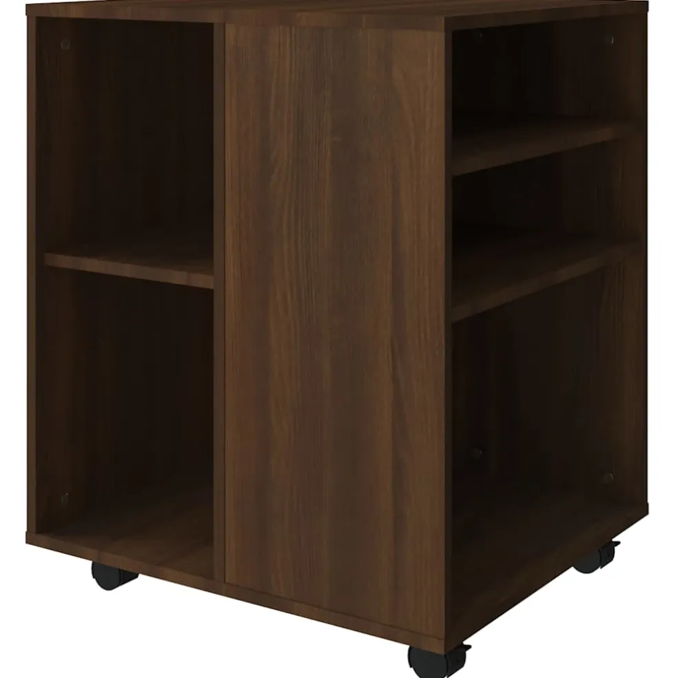 vidaXL Rolkast 60x53x72 cm bewerkt hout bruin eikenkleur