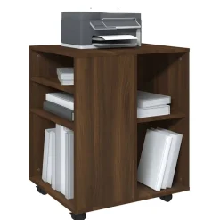 vidaXL Rolkast 60x53x72 cm bewerkt hout bruin eikenkleur