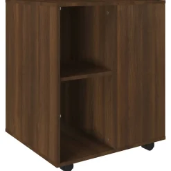 vidaXL Rolkast 60x53x72 cm bewerkt hout bruin eikenkleur