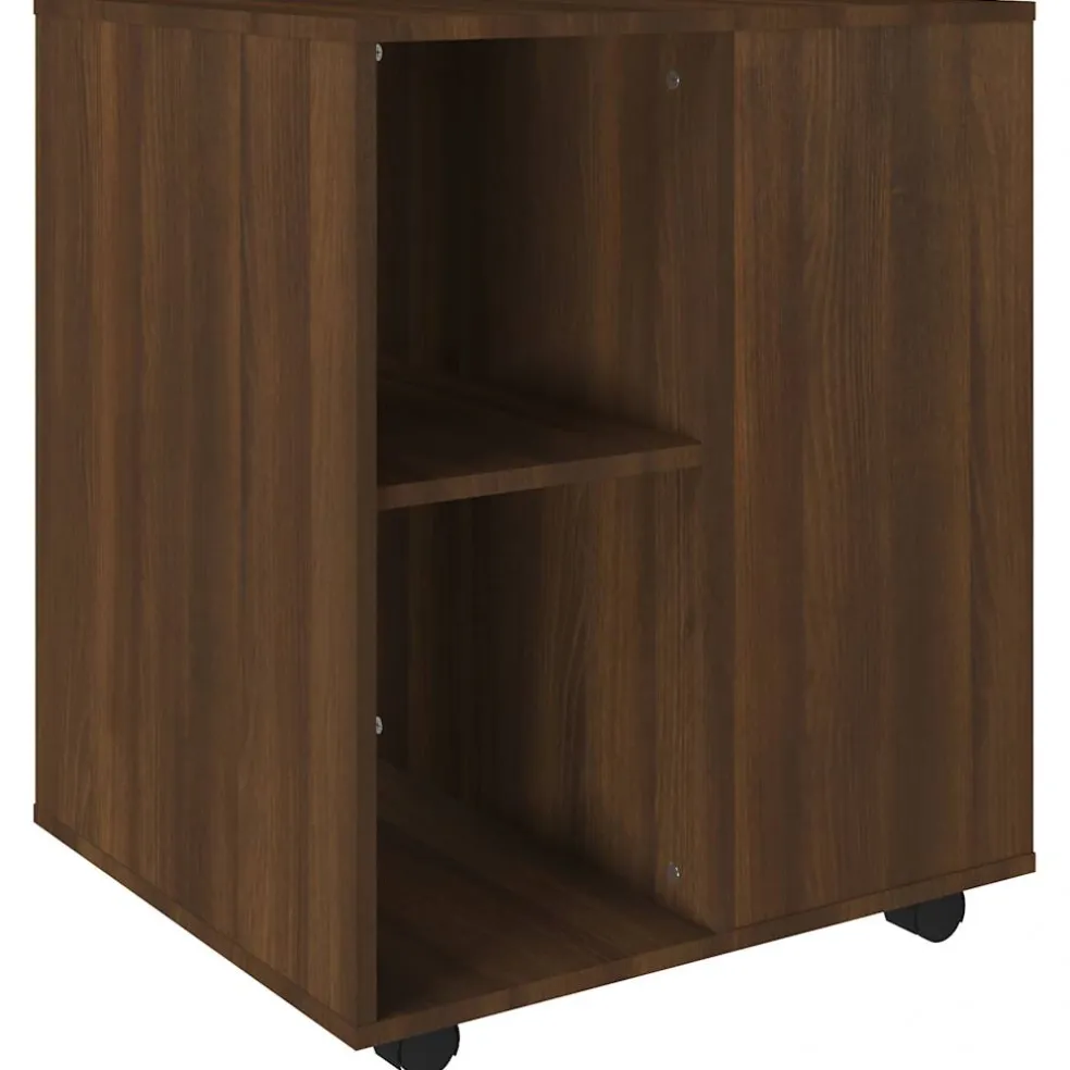 vidaXL Rolkast 60x53x72 cm bewerkt hout bruin eikenkleur
