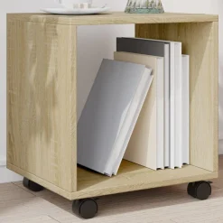 vidaXL Rolkast 37x33x42,5 cm bewerkt hout sonoma eikenkleurig