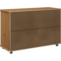 vidaXL Rolling Kast Honingbruin 100 x 39 x 65,5 cm Massief Vurenhout