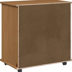 vidaXL Rolling Kast 63,5 x 39 x 65,5 cm Massief Vurenhout Honingbruin