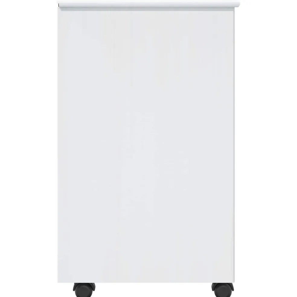 vidaXL Rolling Kast 34 x 39 x 65,5 cm Massief Vurenhout Wit