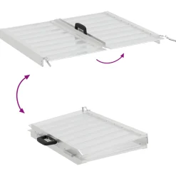 vidaXL Rolstoelhelling 270 kg Zilver 270 kg Aluminium