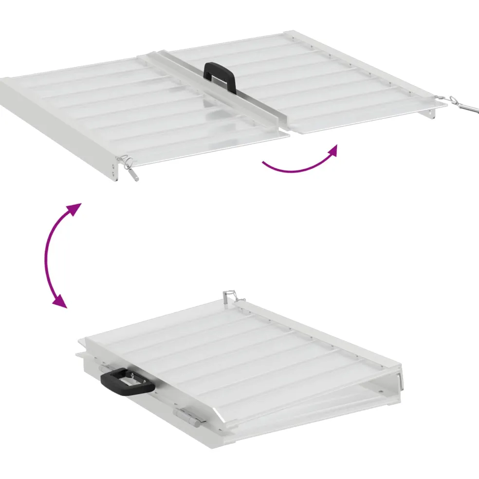 vidaXL Rolstoelhelling 270 kg Zilver 270 kg Aluminium