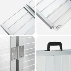 vidaXL Rolstoelhelling 270 kg Zilver 270 kg Aluminium