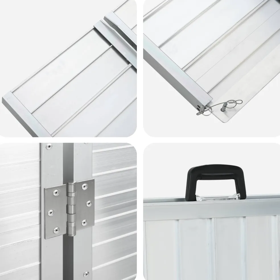 vidaXL Rolstoelhelling 270 kg Zilver 270 kg Aluminium