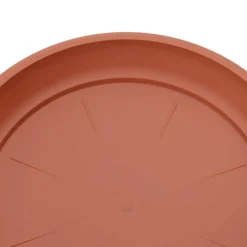 vidaXL Ronde Bloemenschalen 6 st Baksteenrood Ø 14 x 2 cm Kunststof