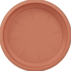 vidaXL Ronde Bloemenschalen 6 st Baksteenrood Ø 14 x 2 cm Kunststof