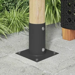vidaXL Ronde grondanker 4 st Antraciet 15 x 15 x 15 cm Metaal