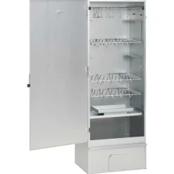 vidaXL Rookoven 3 st 44,5 x 29 x 110 cm Verzinkt staal zilver