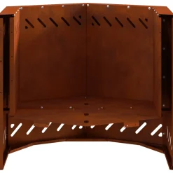 vidaXL Rookvrije vuurkom Roestkleurig 58 x 58 x 51 cm weervast staal