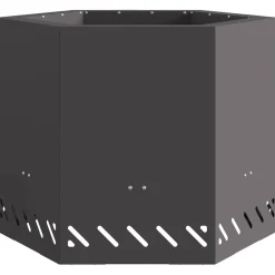 vidaXL Rookvrije vuurkom Zwart 58 x 58 x 51 cm weervast staal