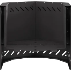 vidaXL Rookvrije vuurkom Zwart 58 x 58 x 51 cm weervast staal
