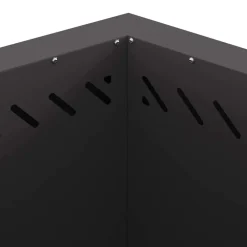 vidaXL Rookvrije vuurkom Zwart 58 x 58 x 51 cm weervast staal