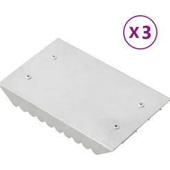 vidaXL Roskammen 3 st aluminium zilverkleurig