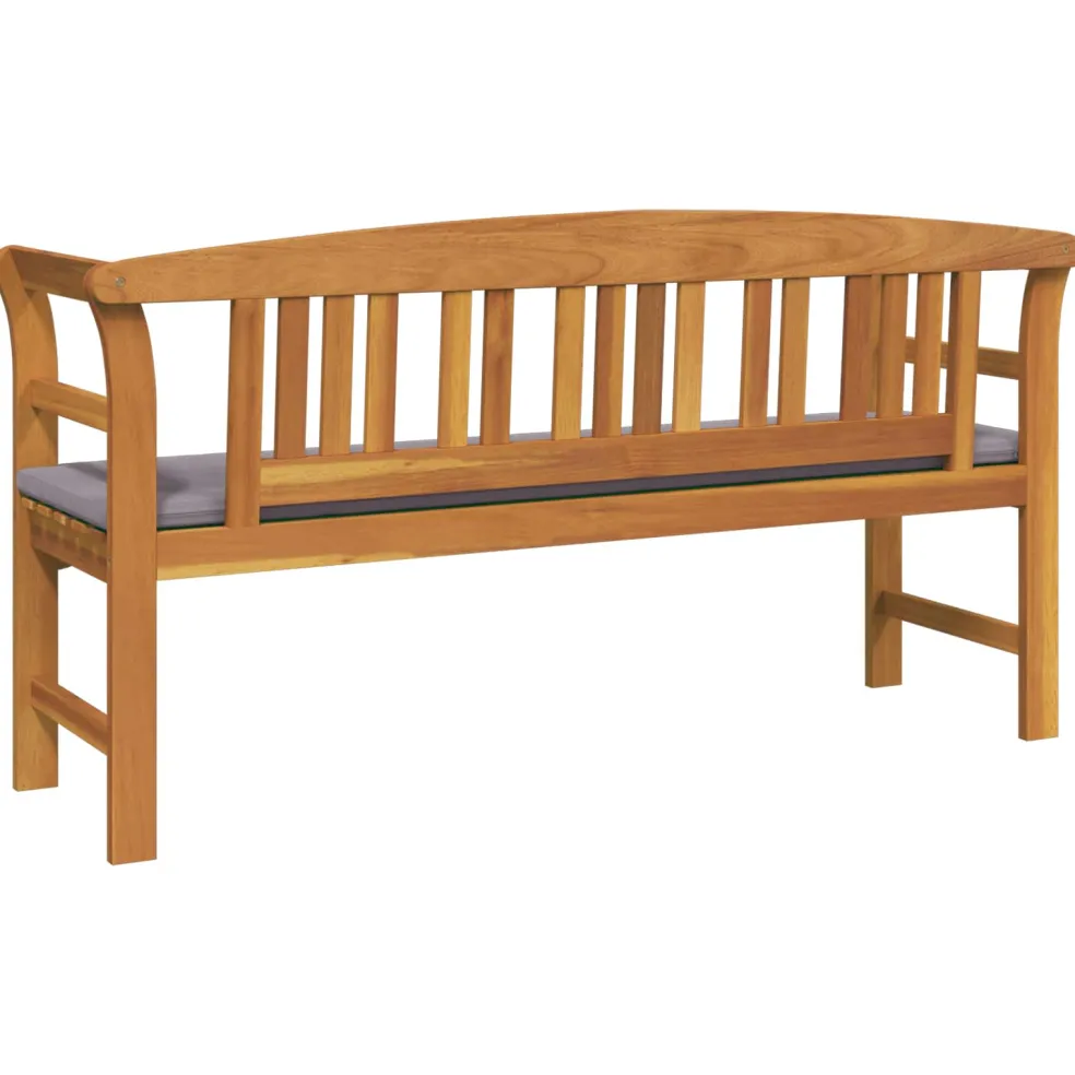vidaXL Rozenbank 157 x 46 x 82,5 cm Massief Acaciahout Crèmewit