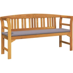 vidaXL Rozenbank 157 x 46 x 82,5 cm Massief Acaciahout Crèmewit