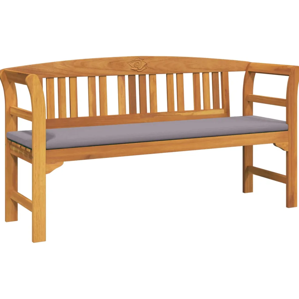 vidaXL Rozenbank 157 x 46 x 82,5 cm Massief Acaciahout Crèmewit
