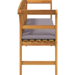 vidaXL Rozenbank 157 x 46 x 82,5 cm Massief Acaciahout Crèmewit