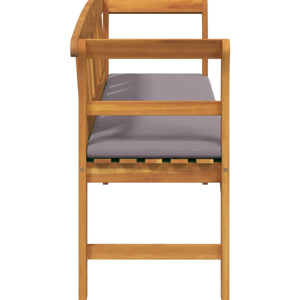 vidaXL Rozenbank 157 x 46 x 82,5 cm Massief Acaciahout Crèmewit