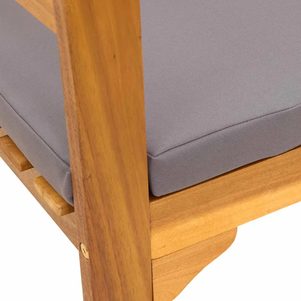 vidaXL Rozenbank 157 x 46 x 82,5 cm Massief Acaciahout Crèmewit
