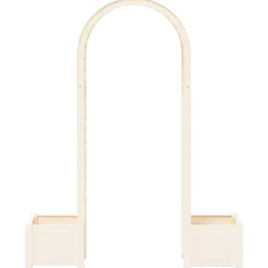 vidaXL Rozenboog met planter Wit 168,5 x 43 x 207 cm PP