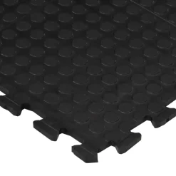 vidaXL Rubbertegel 12 mm 90x120 cm zwart