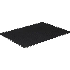 vidaXL Rubbertegel 12 mm 90x120 cm zwart