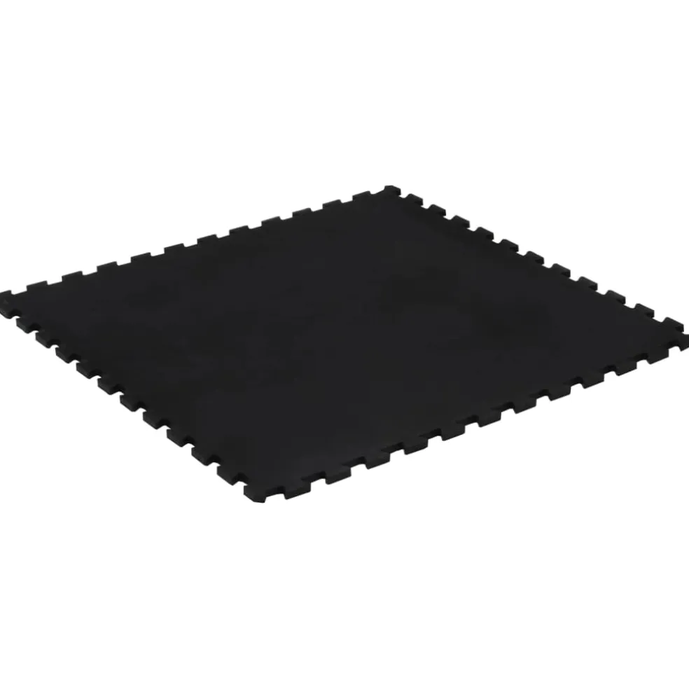 vidaXL Rubbertegel 12 mm 100x100 cm zwart