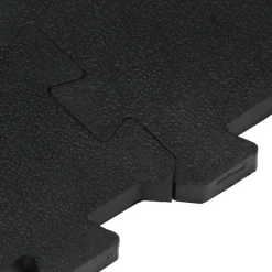 vidaXL Rubbertegel 12 mm 100x100 cm zwart