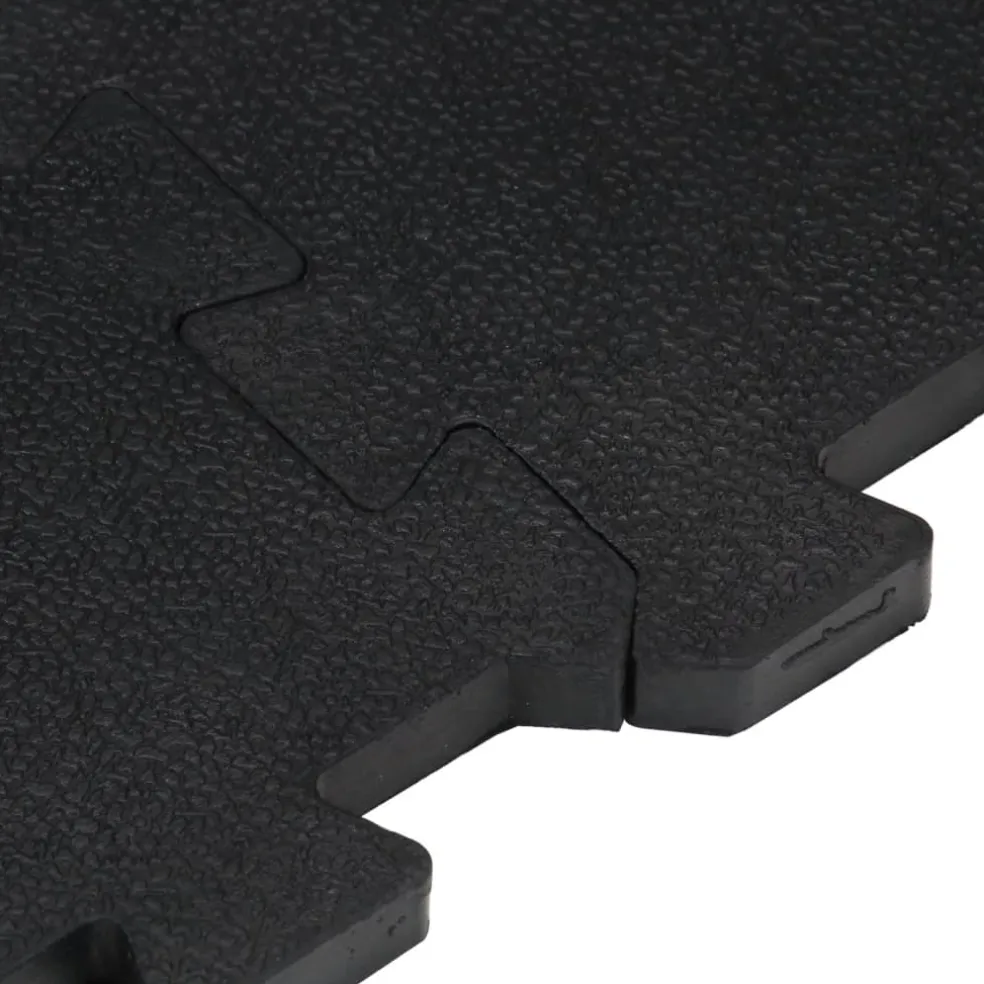 vidaXL Rubbertegel 12 mm 100x100 cm zwart