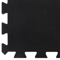 vidaXL Rubbertegel 12 mm 100x100 cm zwart