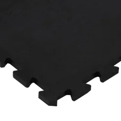 vidaXL Rubbertegel 12 mm 100x100 cm zwart