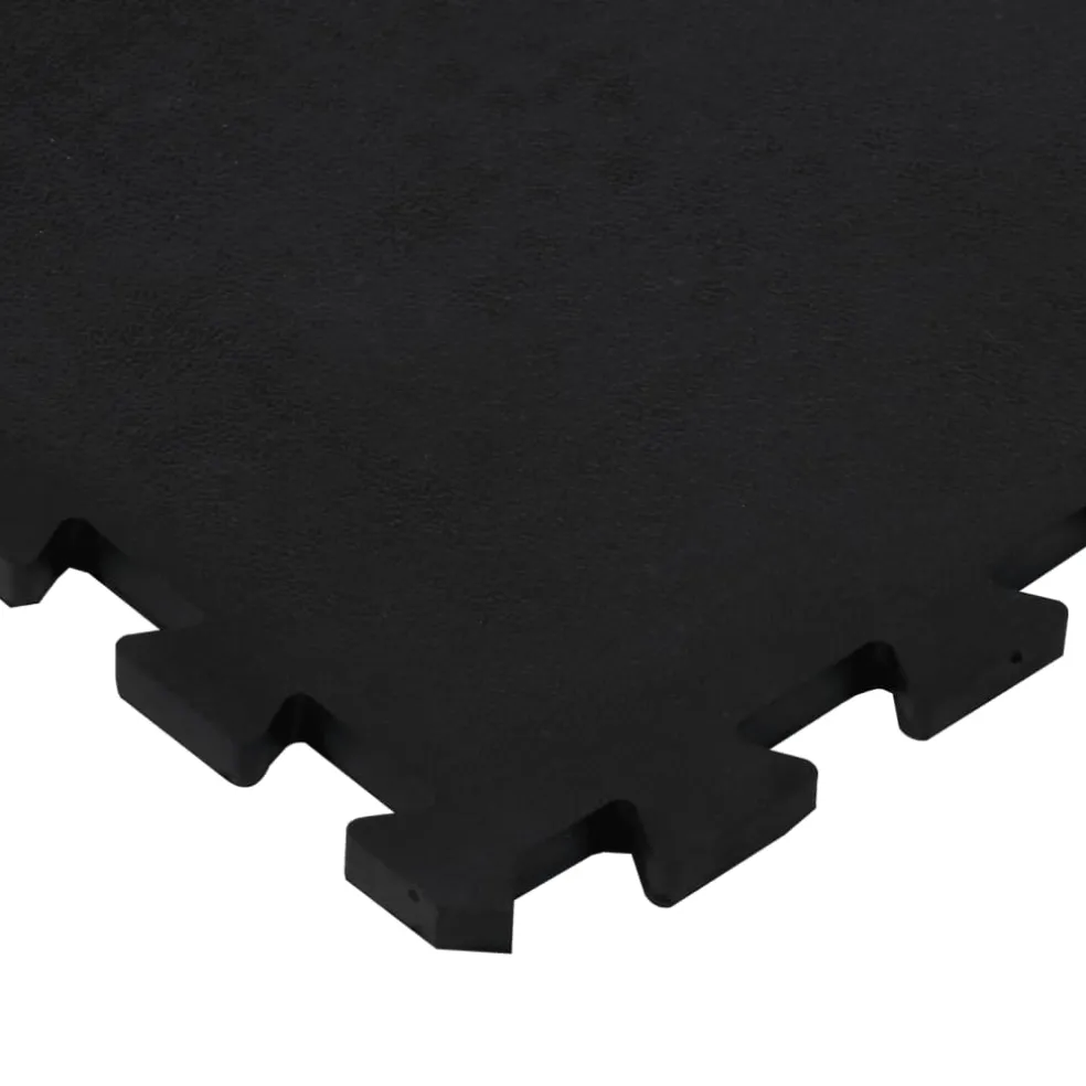 vidaXL Rubbertegel 12 mm 100x100 cm zwart