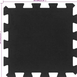 vidaXL Rubbertegels 9 st 16 mm 30x30 cm zwart
