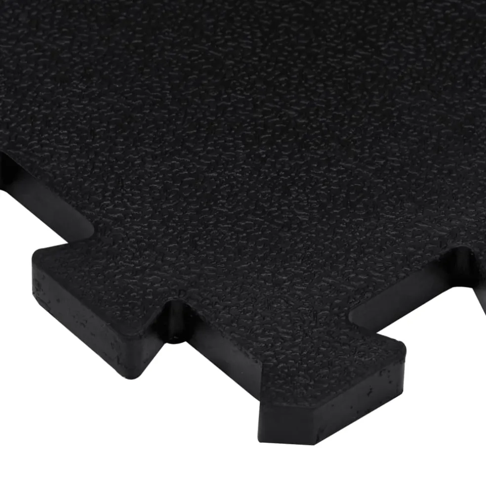 vidaXL Rubbertegels 9 st 16 mm 30x30 cm zwart