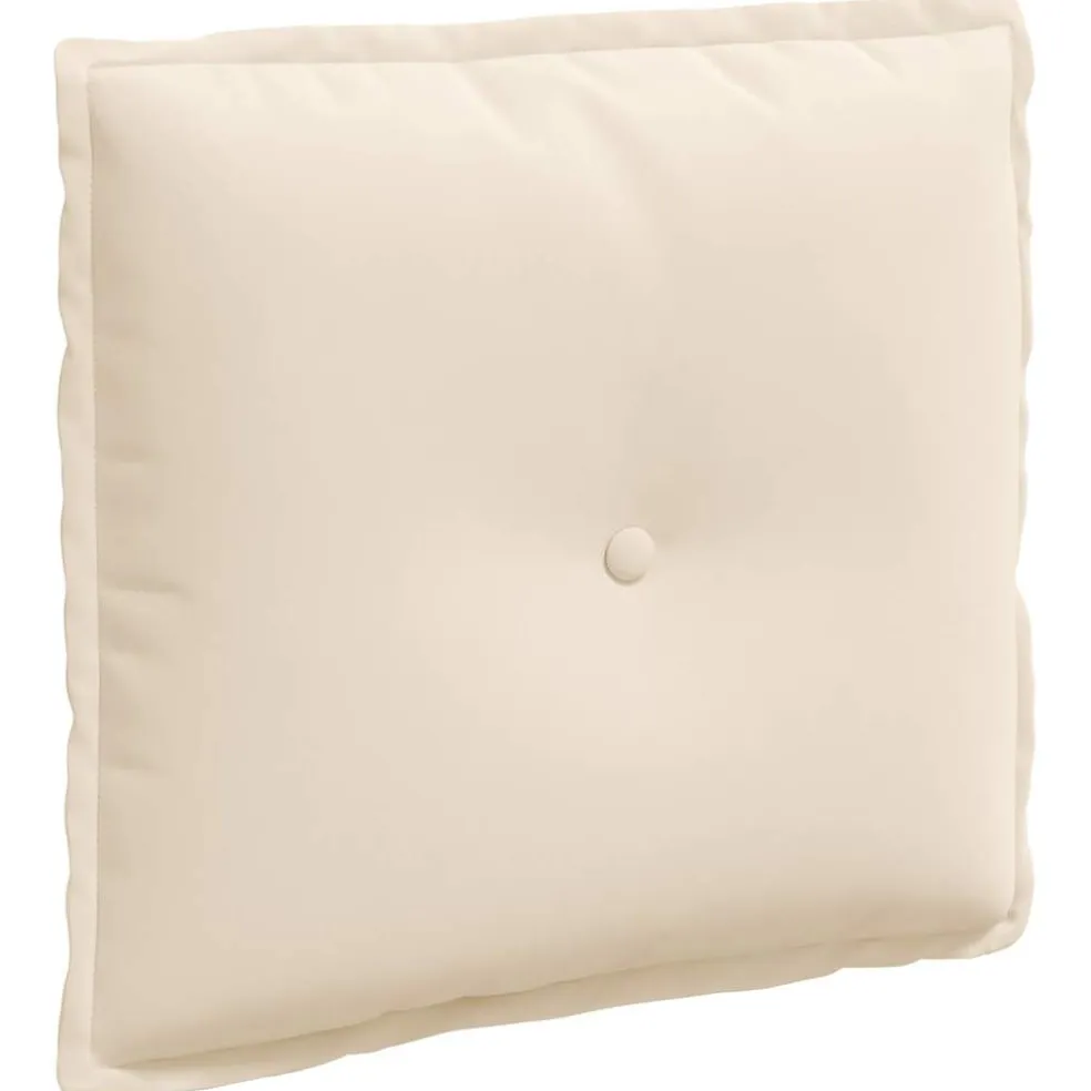 vidaXL Rugkussen Beige 50 x 45 cm Microvezel Stof
